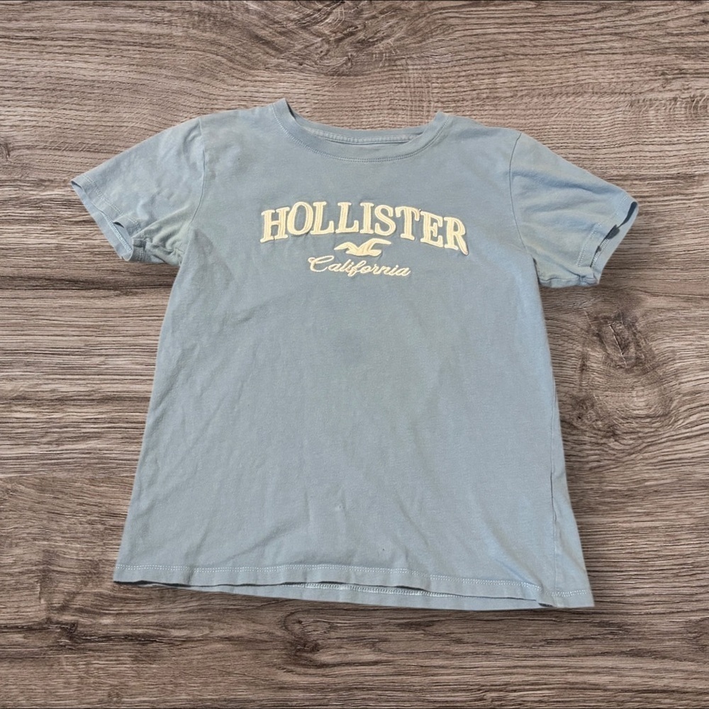 Hollister Men’s S Soft Blue Short Sleeve Tee w Trademark, Excellent Condition